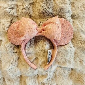 Disney Parks Pink Sequin Minnie Mickey Mouse Ears Headband